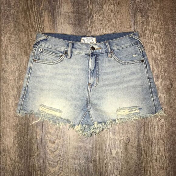 Free People Women Distressed Shorts - Picture 1 of 4